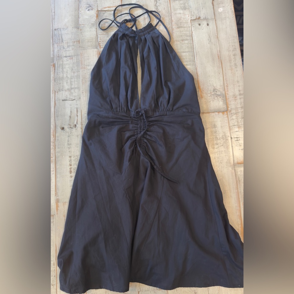 Free People Black Halter Dress